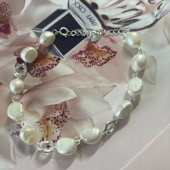 Freshwater pearls bracelet Sterling Silver - Picture 4 of 5